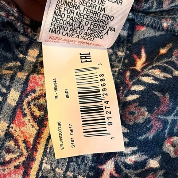 NEW Roxy Tank Dress Women Sleeveless Mini Blue Floral Size M Back Zip Beach Surf - Picture 14 of 15